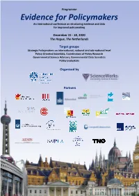 Evidence for Policymakers an International Conference on Structuring Evidence and Data for Improved Policymaking