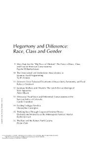 Hegemony and Difference: Race, Class and Gender