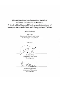 Ho'omalimali and the Succession Model of Political Inheritance In
