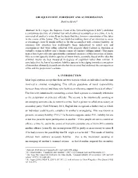 1 Oblique Intent, Foresight And