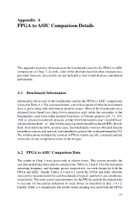 FPGA to ASIC Comparison Details