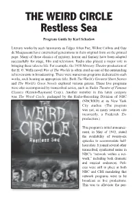 THE WEIRD CIRCLE Restless