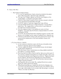 B. Causes of the Wars 1. the Conquest of Ionia by Persia A) For