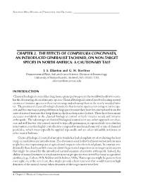 Chapter 2. the Effects of Compsilura Concinnata, an Introduced Generalist Tachinid, on Non-Target Species in North America: a Cautionary Tale