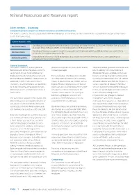 FY14 Mineral Resources and Reserves Report