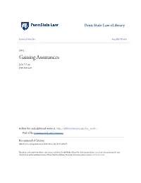 Gaining Assurances Julia Y