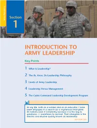 Introduction to Army Leadership