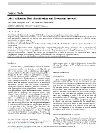 Labial Adhesion: New Classiﬁcation and Treatment Protocol
