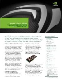NVIDIA® TESLA™ M2070Q Visual Supercomputing at 1/10Th the Cost
