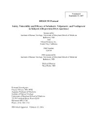 RESOLVE Protocol Safety, Tolerability and Efficacy of Sofosbuvir