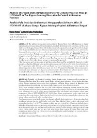 Analysis of Erosion and Sedimentation Patterns Using Software of Mike 21 HDFM-MT in the Kapuas Murung River Mouth Central Kalimantan Province