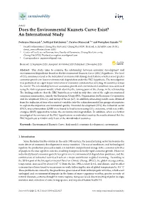 Does the Environmental Kuznets Curve Exist? an International Study