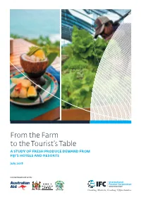 From the Farm to the Tourist's Table