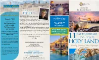 Holy Land! Please Consider Departing: Coming on This “Journey of a Lifetime”