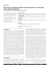 Reach out and Read: Evidence Based Approach to Promoting Early Child Development Barry Zuckermana and Aasma Khandekarb