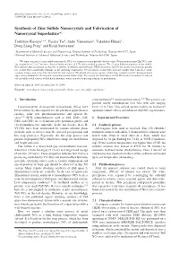 Synthesis of Zinc Sulfide Nanocrystals and Fabrication of Nanocrystal