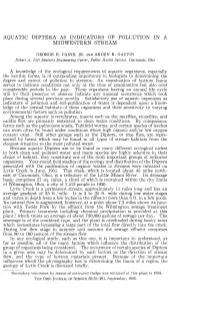 Aquatic Diptera As Indicators of Pollution in a Midwestern Stream