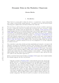 Dynamic Data in the Statistics Classroom