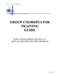 Group Coordinator Training Guide
