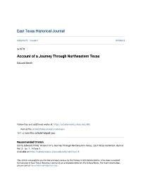 Account of a Journey Through Northeastern Texas