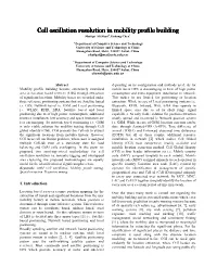 Cell Oscillation Resolution in Mobility Profile Building Cell Oscillation
