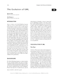 Evolution of UML D