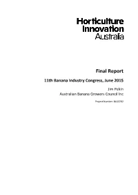 Jim Pekin Australian Banana Growers Council Inc