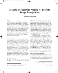 A Study of Trajectory Models for Satellite Image Triangulation
