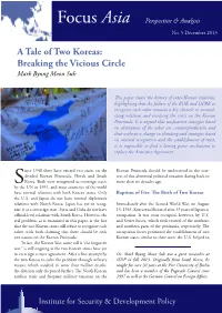 A Tale of Two Koreas: Breaking the Vicious Circle Mark Byung Moon Suh