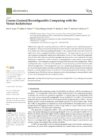 Coarse-Grained Reconfigurable Computing with the Versat