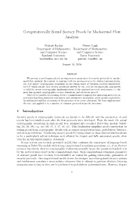 Computationally Sound Secrecy Proofs by Mechanized Flow Analysis