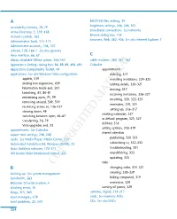 COPYRIGHTED Materialtasks B Changing Color, 319, 321 Backing Up