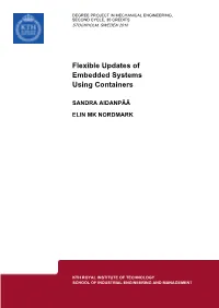 Flexible Updates of Embedded Systems Using Containers