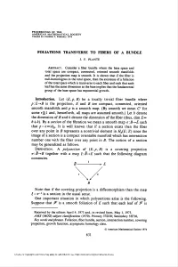Foliations Transverse to Fibers of a Bundle