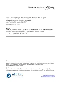 Overview of Physics Studies on ASDEX Upgrade