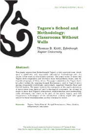 Tagore's School and Methodology: Classrooms Without Walls