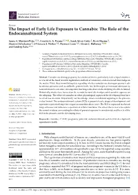 The Role of the Endocannabinoid System