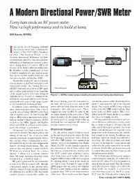 A Modern Directional Power/SWR Meter Every Ham Needs an RF Power Meter