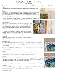 Finishing Finesse—Roll Forward and Whip Nancy Lee Ross
