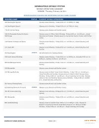 MINNEAPOLIS SKYWAY SYSTEM SKYWAY OPERATIONS SUMMARY VERSION: Thursday, February 18, 2021