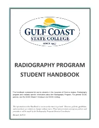Radiography Program Student Handbook
