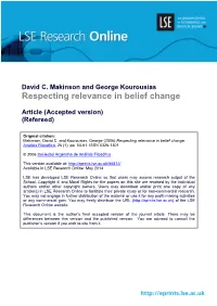 Respecting Relevance in Belief Change