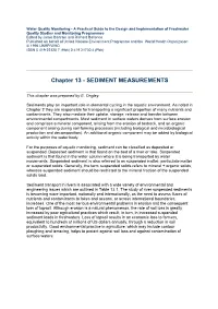 Sediment Measurements