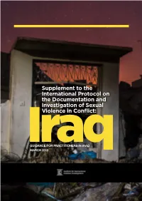 Supplement to the International Protocol on the Documentation and Investigation of Sexual Violence in Conﬂict
