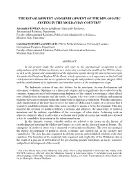 The Establishment and Development of the Diplomatic System in the Moldavian Country1