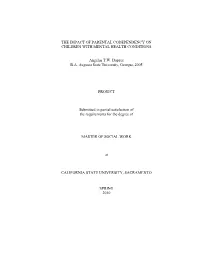 The Impact of Parental Codependency on Children with Mental Health Conditions