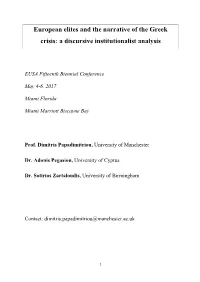 A Discursive Institutionalist Analysis
