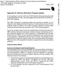 Appendix D: Violence Reduction Program Update