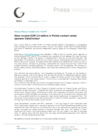 Gimv Invests EUR 3.0 Million in Polish Contact Center Operator Datacontact