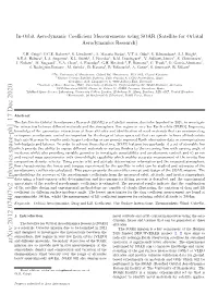 In-Orbit Aerodynamic Coefficient Measurements Using SOAR